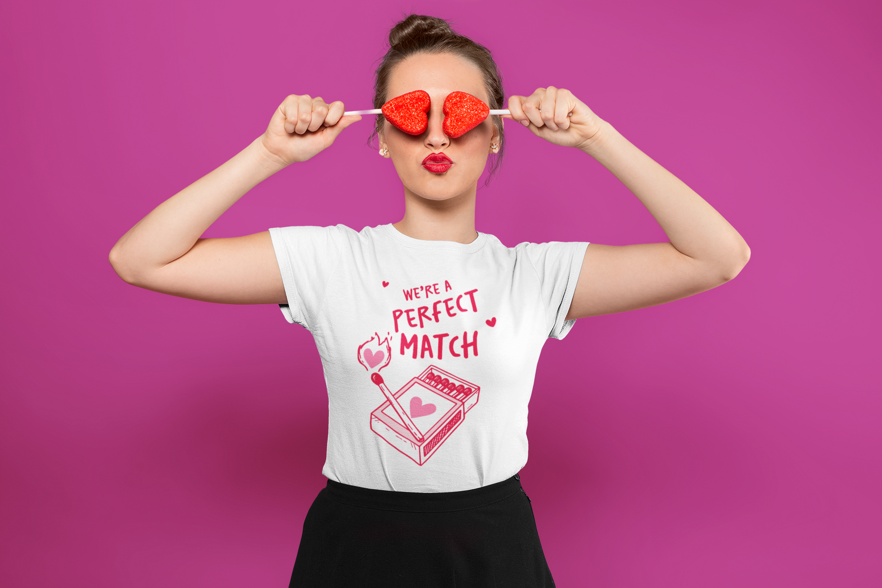🔥💘 We’re a Perfect Match – Valentine’s Day Love Metaphor | DTF Transfer FT1137