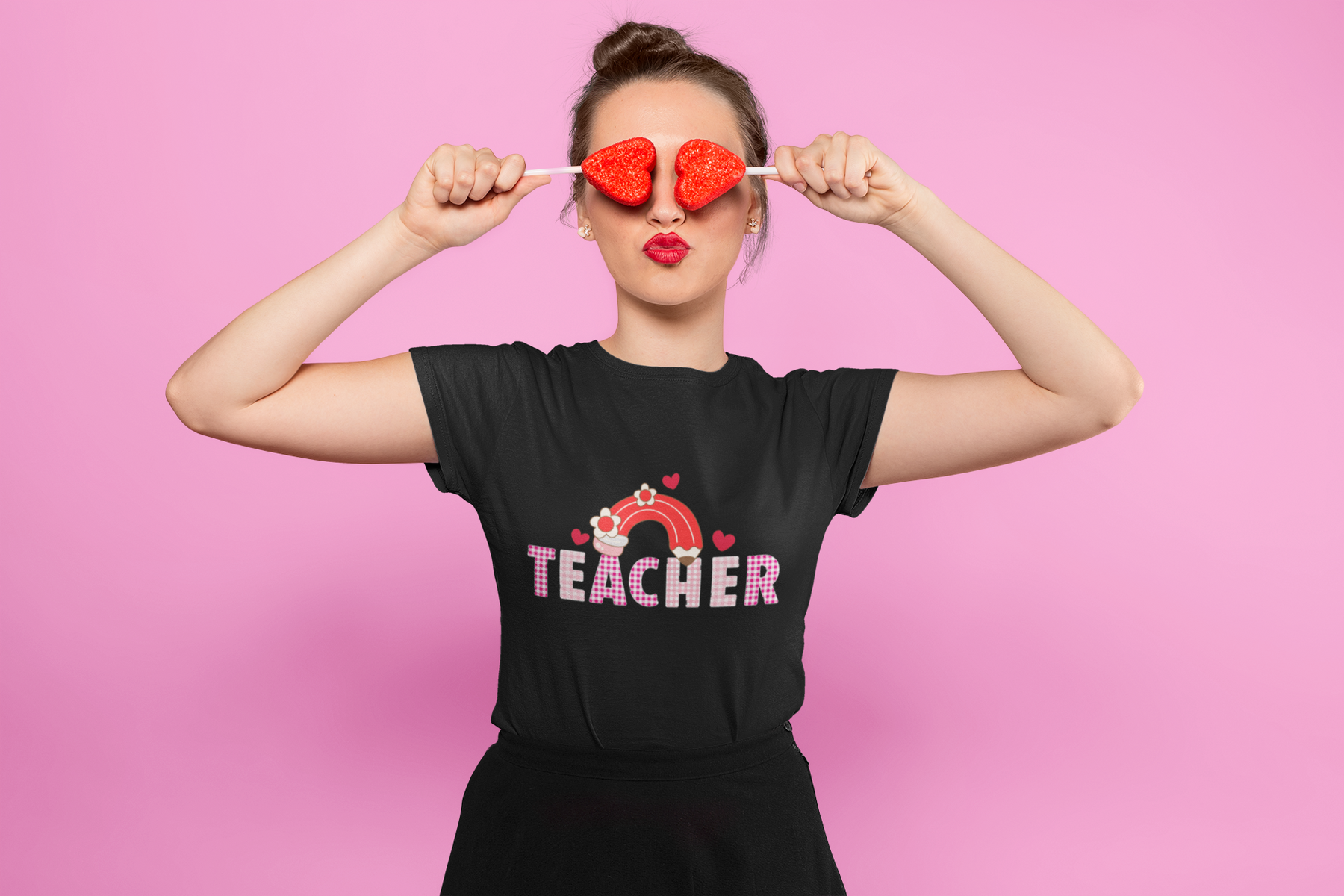 ✏️ Teacher – Valentine’s Day | DTF Transfer FT1118