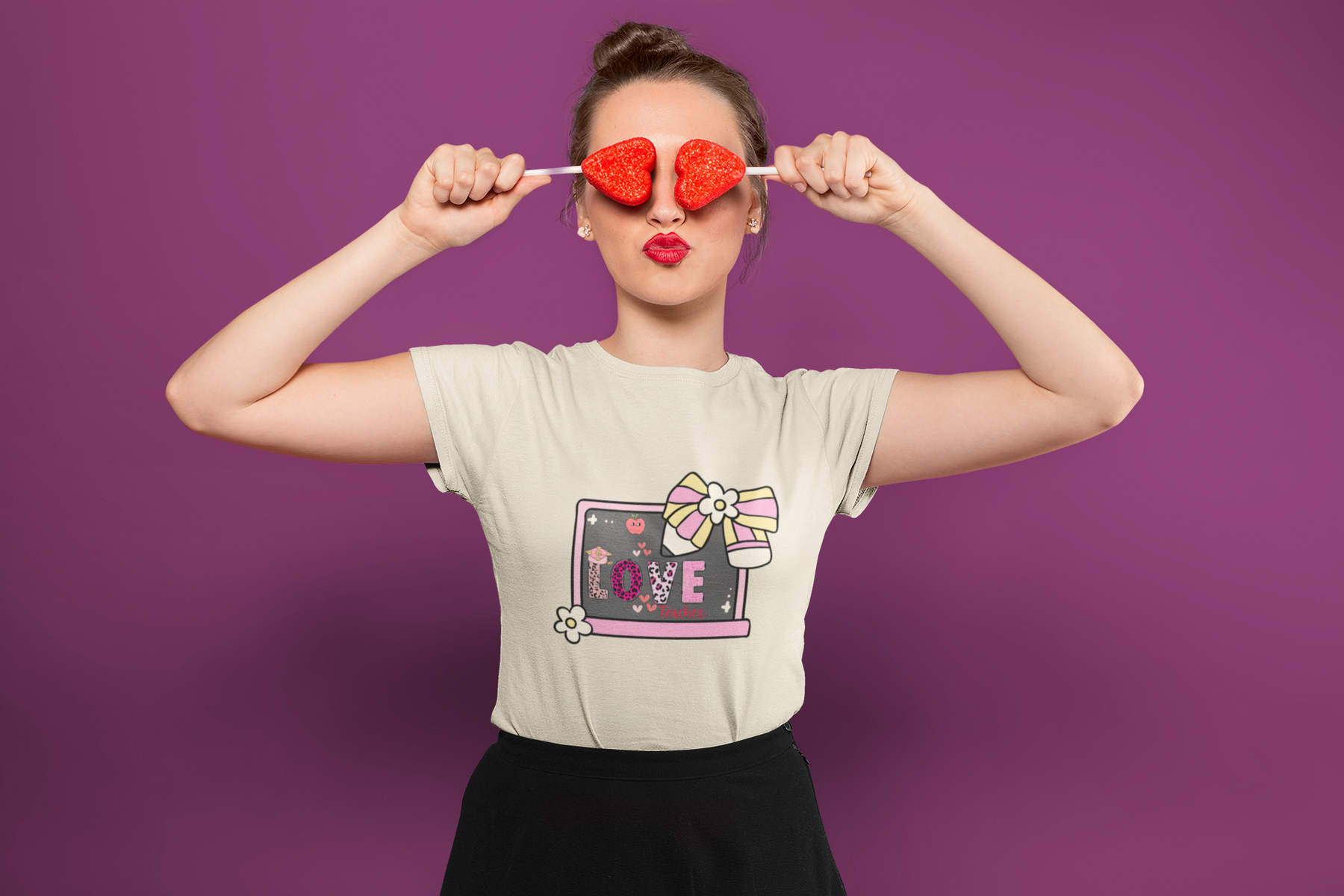 🍎💖 Love Teacher – Valentine’s Day | DTF Transfer FT1119