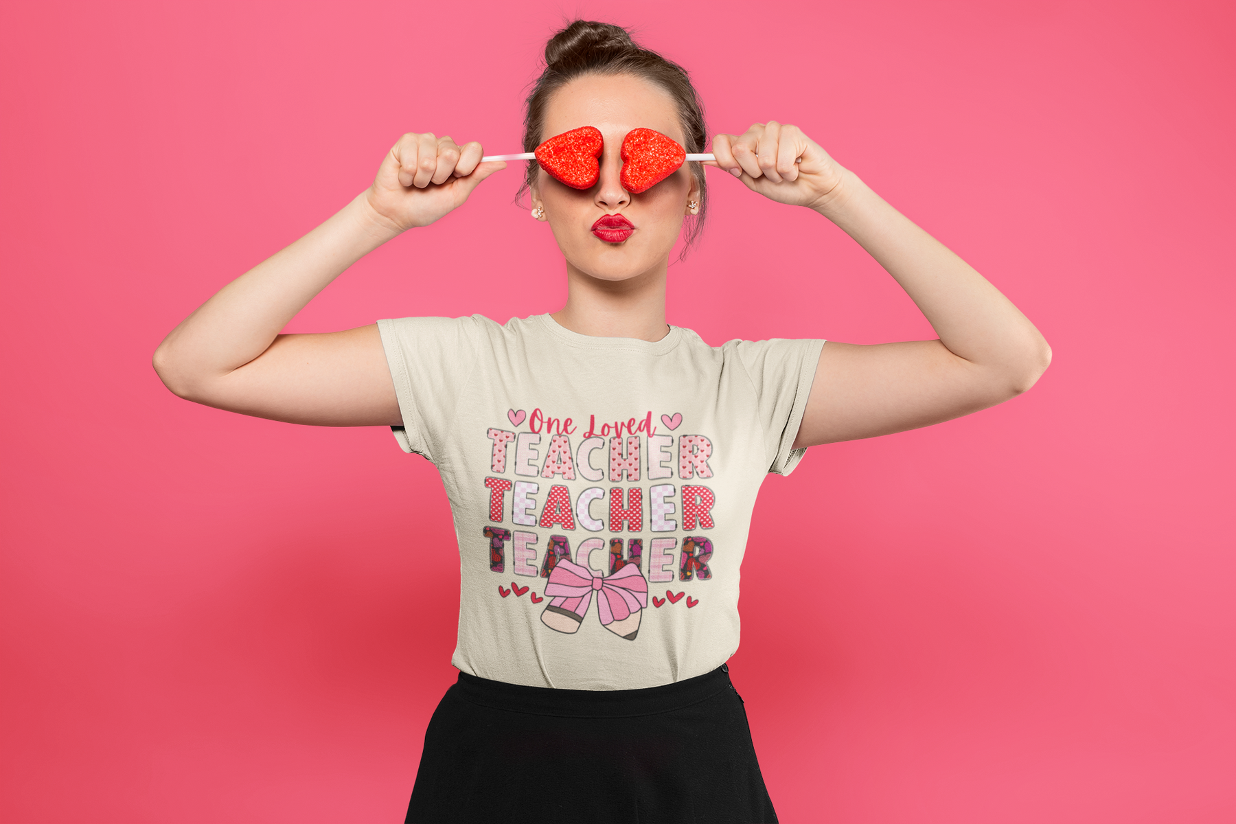 💖 One Loved Teacher – Valentine’s Day | DTF Transfer FT1120