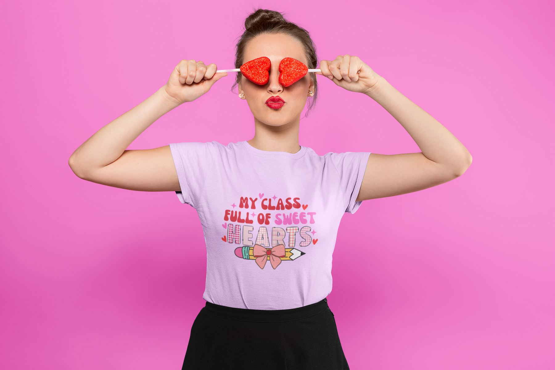 💖 My Class Is Full of Sweet Hearts – Valentine Teacher | DTF Transfer FT1124