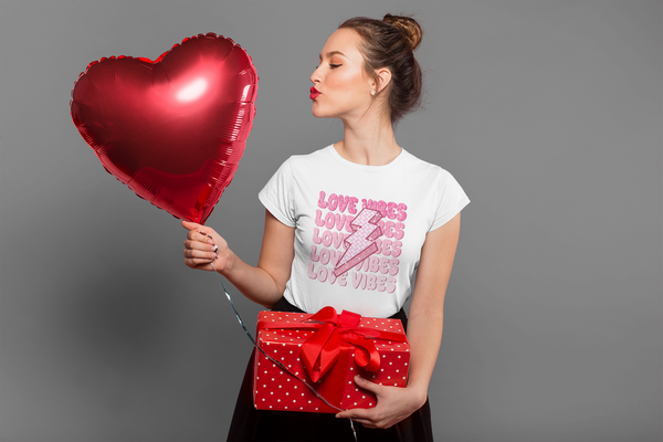 💖⚡ LOVE VIBES – Valentine’s Day | DTF Transfer FT1082