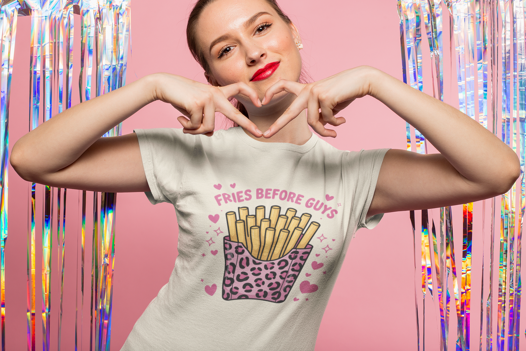 🍟💖 FRIES BEFORE GUYS – Valentine’s Day | DTF Transfer FT1099