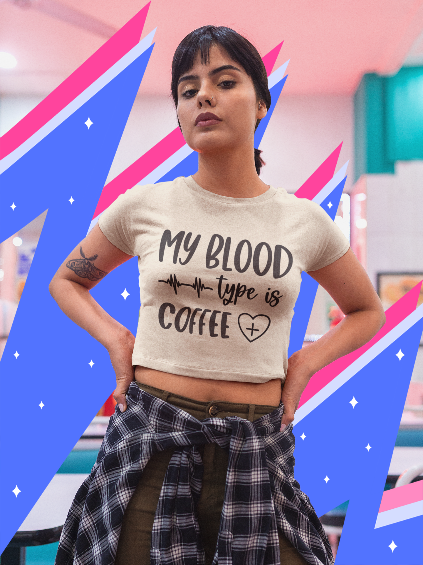 🩸☕ My Blood Is Coffee – Minimal Coffee Quote | DTF Transfer FT951