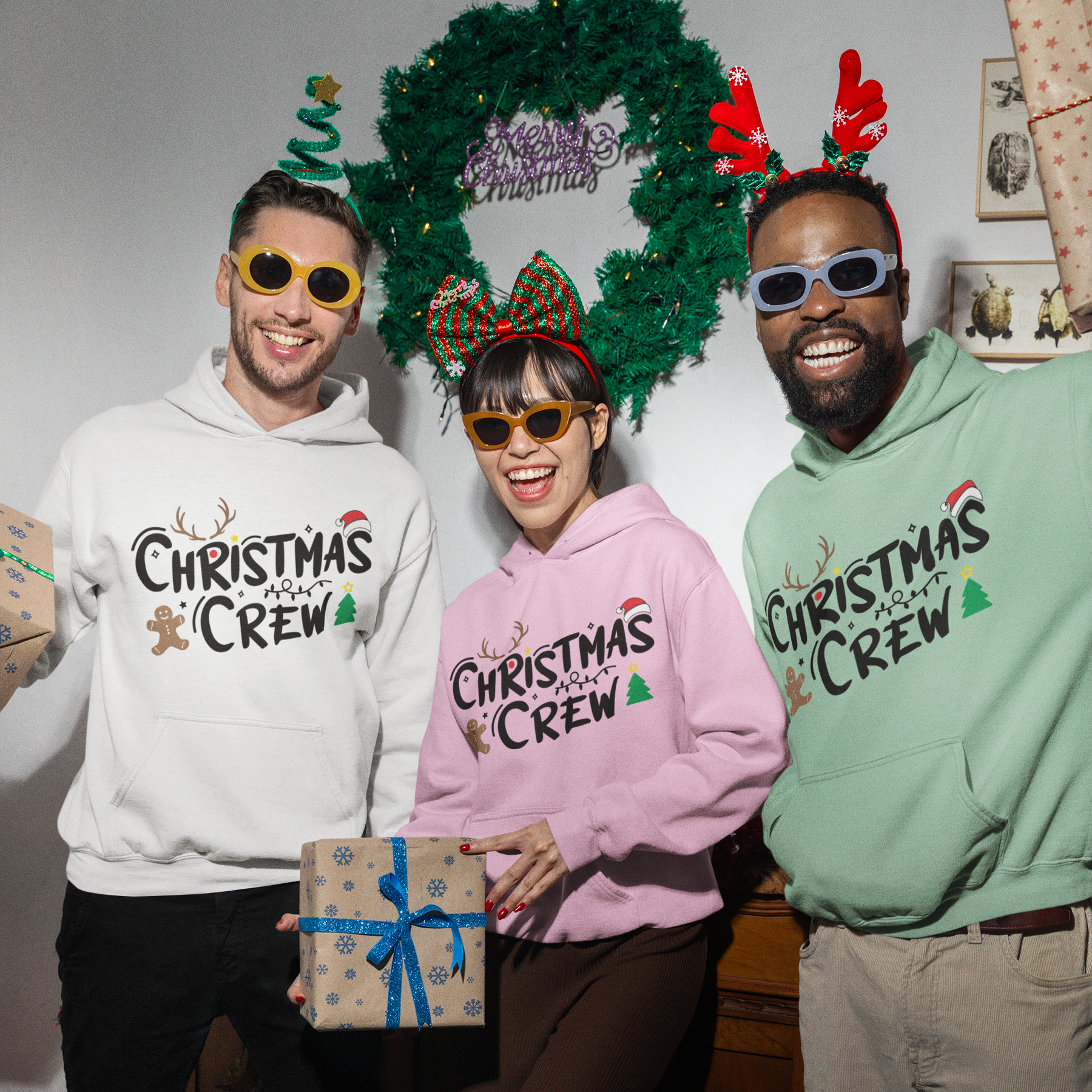🎄 Christmas Crew Matching DTF Transfer | DTF Transfer Canada | Holiday Design FT166
