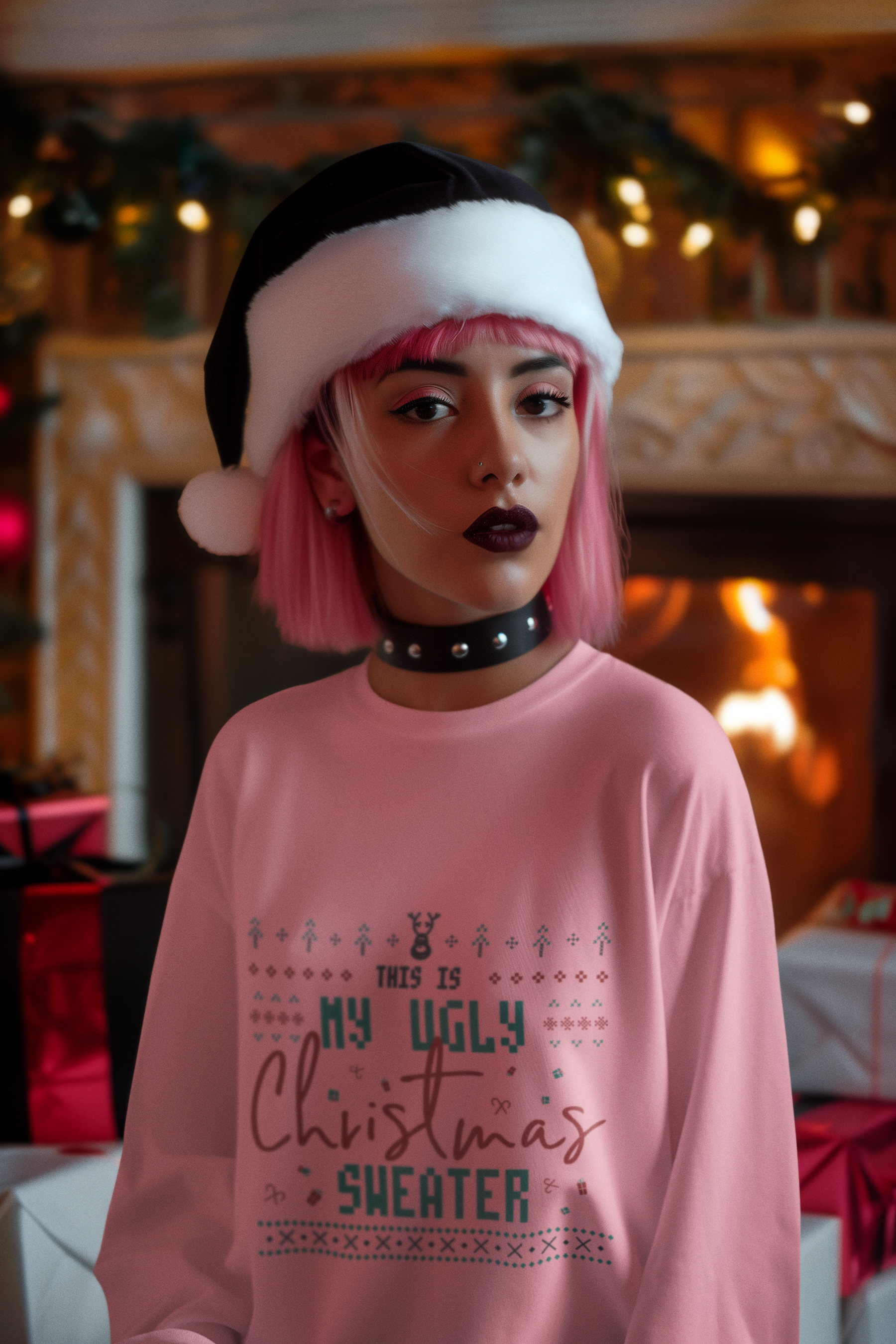 🧣 My Ugly Christmas Sweater in Black FT481