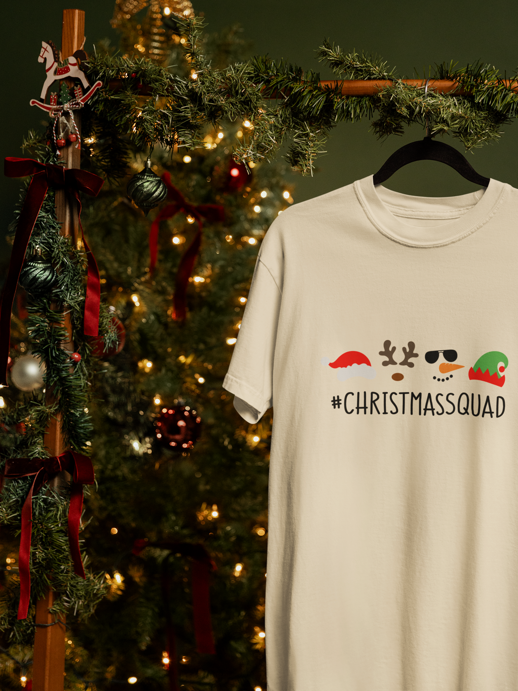 🎄✨ #ChristmasSquad DTF Transfer  in Black FT498