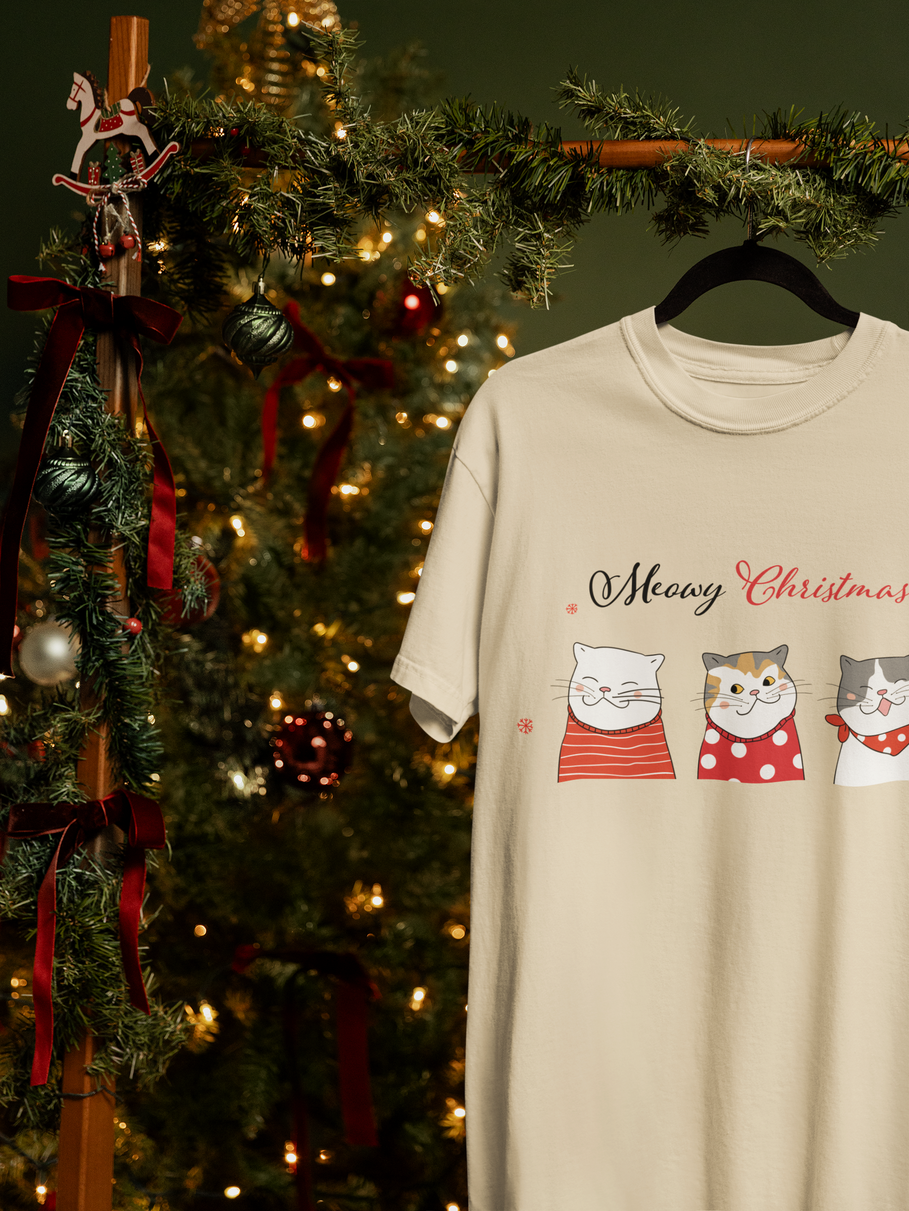 🎄🐾 Meowy Christmas Cute Holiday Cats DTF Transfer FT564