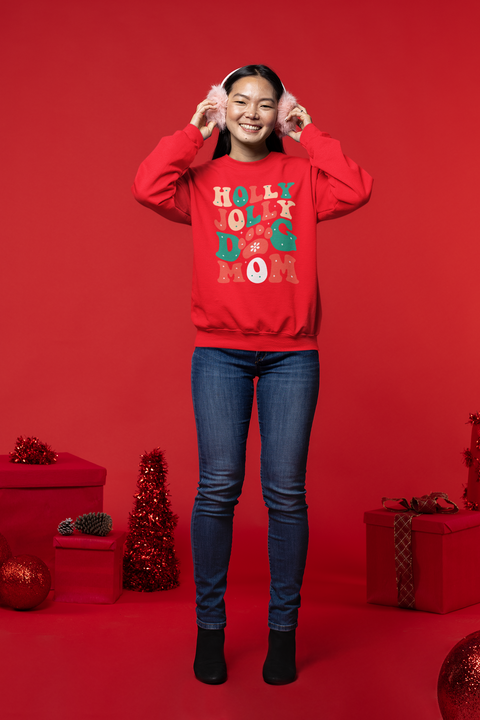 🎅 Holly Jolly Dog Mom DTF Transfer  FT177